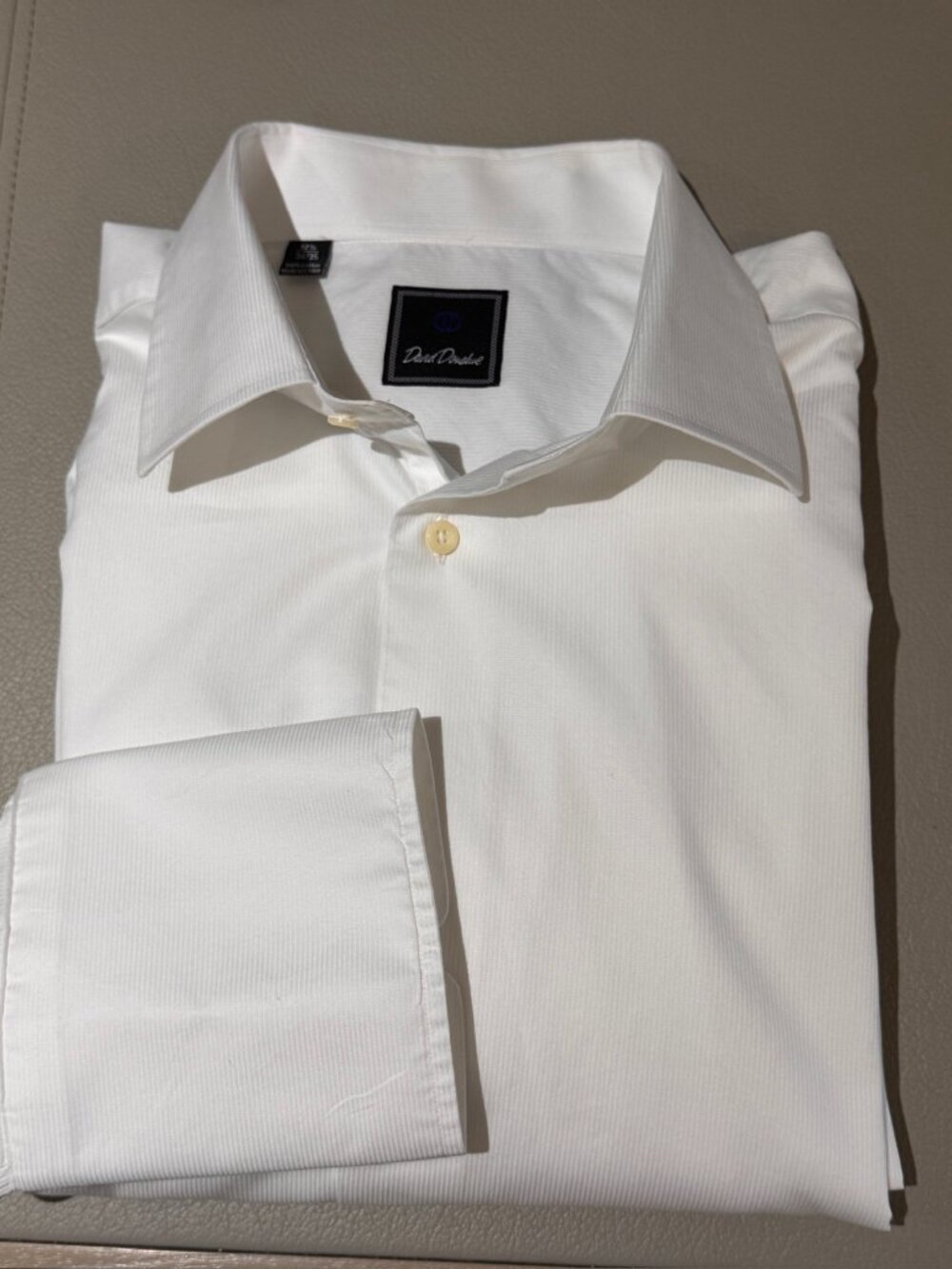 Refined! David Donahue White Twill Dress Shirt | - Picture 5 of 5